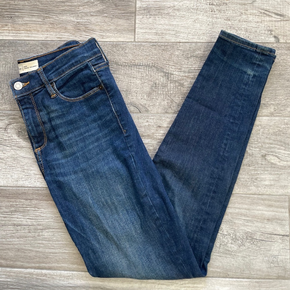 ❤️ GAP TRUE SKINNY DARK WASH DENIM JEANS SIZE 26